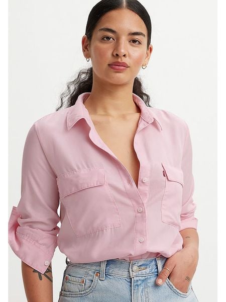 Levi's Bluzka w kolorze jasnoróżowym rozmiar: M. Różowe bluzki Levi's, m, bez wzorów, z lyocellu, bez kołnierzyka, bez ramiączek. Za 139.87 zł.