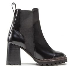 Botki See By Chloé. Czarne botki See By Chloé, bez wzorów, bez obcasa, na słupku, bez zapięcia. Za 1,099.00 zł.