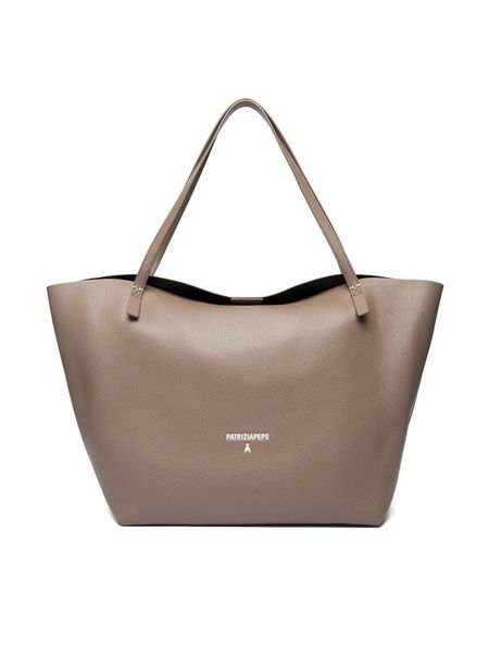 Patrizia Pepe Torebka Borsa 2B0130/L148-B744 Brązowy. Brązowe shopper bag Patrizia Pepe, bez wzorów, ze skóry, bez dodatków. Za 1,299.00 zł.