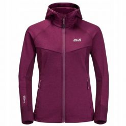 Damska Bluza Polarowa Hydro Grid. Fioletowe bluzy z polaru Jack Wolfskin, bez wzorów, z polaru. Za 537.99 zł.