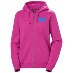 Damska bluza z kapturem zapinana na zamek Helly Hansen Logo 2.0. Czerwone bluzy Helly Hansen, bez wzorów, z dżerseju, bez ramiączek, z kapturem. W wyprzedaży za 334.25 zł.
