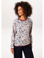 Aniston Bluza w kolorze kremowo-błękitnym rozmiar: 40. Brązowe bluzy Aniston, bez wzorów, bez kaptura. Za 173.99 zł.