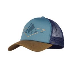 Czapka z daszkiem BUFF® TRUCKER CAP BRAK STONE BLUE. Niebieskie czapki z daszkiem Buff, bez wzorów, z materiału, sportowe. W wyprzedaży za 99.99 zł.