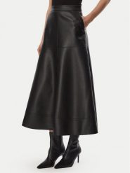 KARL LAGERFELD Spódnica z imitacji skóry B4W12004 Czarny Regular Fit. Czarne spódnice KARL LAGERFELD, bez wzorów, ze skóry. Za 1,299.00 zł.