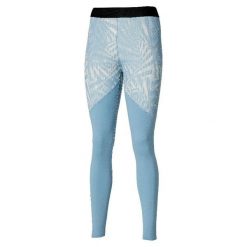 Długie legginsy damskie Mizuno BT Virtual G4. Niebieskie legginsy Mizuno, bez wzorów, sportowe, długie. Za 319.00 zł.