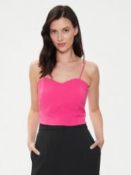 Rinascimento Top CFC0118272003 Różowy Regular Fit. Czerwone topy Rinascimento, l, bez wzorów, z syntetyku, bez kołnierzyka, bez ramiączek. Za 179.99 zł.