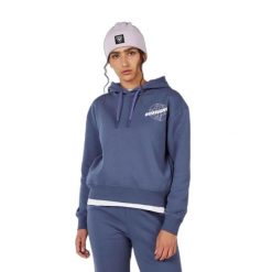 Bluza damska z kapturem Rossignol Waterfall Relax. Niebieskie bluzy Rossignol, bez wzorów, bez ramiączek, z kapturem. Za 459.50 zł.