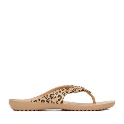 Japonki Crocs. Brązowe japonki Crocs, bez wzorów. Za 129.99 zł.