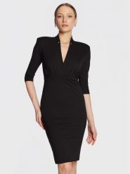 Liu Jo Sukienka koktajlowa CA3091 J1881 Czarny Slim Fit. Czarne sukienki Liu Jo, bez wzorów, z wiskozy, wizytowe, bez kołnierzyka, bez ramiączek. Za 1,389.00 zł.