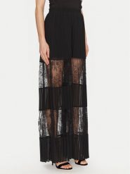 TWINSET Spodnie palazzo 251TP2782 Czarny Wide Leg. Czarne spodnie materiałowe Twinset, bez wzorów, z materiału. Za 819.99 zł.