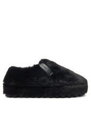Calvin Klein Jeans Kapcie Home Anke Slipper Wn Fur YW0YW01596 Czarny. Czarne kapcie Calvin Klein Jeans, bez wzorów, z jeansu. Za 289.99 zł.