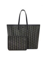 Lacoste Torebka NF5002ZE Czarny. Czarne shopper bag Lacoste, bez wzorów, ze skóry, bez dodatków. Za 479.99 zł.