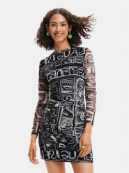 Desigual Sukienka codzienna 23SWVK23 Szary Slim Fit. Szare sukienki Desigual, na co dzień, s, bez wzorów, z syntetyku, bez kołnierzyka, bez ramiączek, proste. Za 239.99 zł.