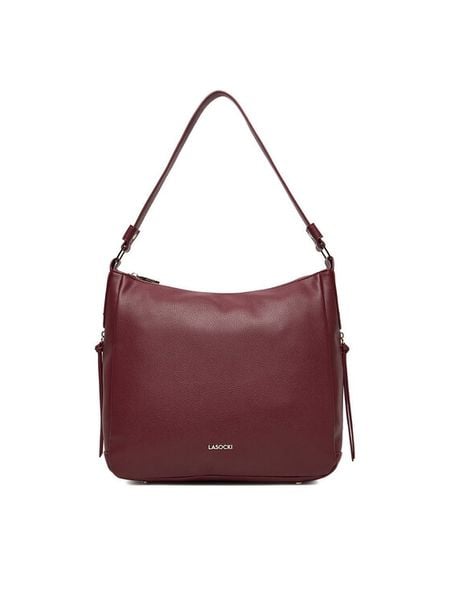 Lasocki Torebka C-LSK-X-006-08 Bordowy. Czerwone torebki klasyczne Lasocki, bez wzorów, z materiału, bez dodatków. Za 189.99 zł.