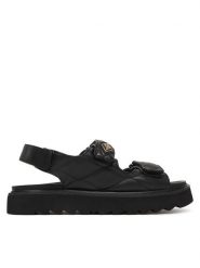 REPLAY Sandały GWF5D .000.C0010S Czarny. Czarne sandały Replay, bez wzorów, ze skóry, bez obcasa, na płaskiej podeszwie, bez zapięcia. Za 349.99 zł.