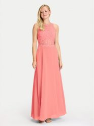 Swing Sukienka wieczorowa 5AI01400 Koralowy Regular Fit. Pomarańczowe sukienki Swing, bez wzorów, z syntetyku, wizytowe, bez kołnierzyka, bez ramiączek. Za 619.99 zł.