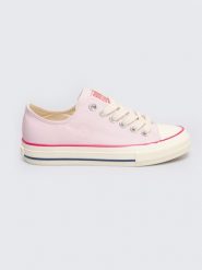Trampki damskie niskie różowe RR274640 600. Czerwone buty sportowe lifestyle BIG STAR, bez wzorów, z gumy, eleganckie, bez zapięcia. W wyprzedaży za 89.00 zł.
