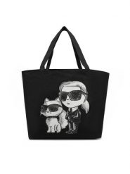 KARL LAGERFELD Torebka A1W50085 Czarny. Czarne torebki klasyczne KARL LAGERFELD, bez wzorów, z materiału, bez dodatków. Za 279.99 zł.
