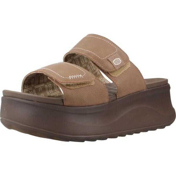 Sandały HEY DUDE DELRAY SLIDE CLASSIC Jasnobrązowy. Brązowe sandały PRO BRANDS, bez wzorów, z syntetyku, bez obcasa, bez zapięcia. Za 263.99 zł.