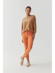 TATUUM Dżinsy - Slim fit - w kolorze pomarańczowym rozmiar: 38. Pomarańczowe jeansy Tatuum, z aplikacjami, ze skóry, klasyczne. Za 184.89 zł.