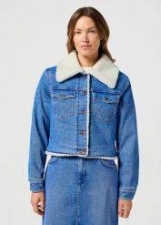 WRANGLER DAMSKA KURTKA SHERPA JACKET ONCE LOVED 112356629. Kurtki Wrangler, xl, bez wzorów, bez kaptura. Za 359.99 zł.