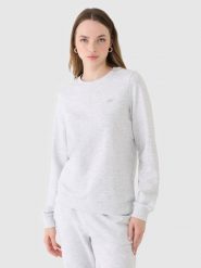 4F Bluza dresowa nierozpinana bez kaptura damska - szara XS. Szare bluzy bez kaptura 4f, xs, bez wzorów, z bawełny, bez kaptura. W wyprzedaży za 79.99 zł.