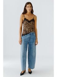 Oui Top w kolorze karmelowo-brązowym rozmiar: 44. Brązowe topy Oui, bez wzorów, z koronki, bez kołnierzyka, bez ramiączek. Za 215.21 zł.