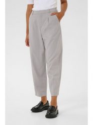 Kaffe Spodnie w kolorze szarym rozmiar: 42. Szare spodnie materiałowe Kaffe, bez wzorów, z materiału, z podwyższonym stanem. Za 208.99 zł.