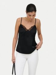 ONLY Top Faraya 15380254 Czarny Regular Fit. Czarne topy ONLY, xl, bez wzorów, z syntetyku, bez kołnierzyka, bez ramiączek. Za 99.99 zł.