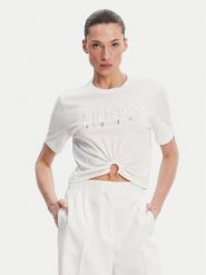 Liu Jo T-Shirt WA5139 JS923 Biały Regular Fit. Białe t-shirty Liu Jo, m, bez wzorów, z bawełny, bez kołnierzyka, bez ramiączek. Za 319.99 zł.