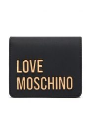 LOVE MOSCHINO Portfel JC5612PP0PKD0000 Czarny. Czarne portfele Love Moschino, bez wzorów, ze skóry. Za 337.99 zł.