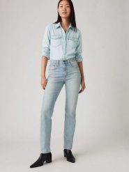 Levi's Dżinsy "724" - Slim fit - w kolorze błękitnym rozmiar: W28/L34. Niebieskie jeansy Levi's, l, z aplikacjami, ze skóry, klasyczne, z podwyższonym stanem. Za 284.95 zł.