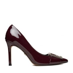 Szpilki Nine West. Czerwone szpilki Nine West, bez wzorów, bez obcasa, na szpilce, bez zapięcia. Za 199.99 zł.