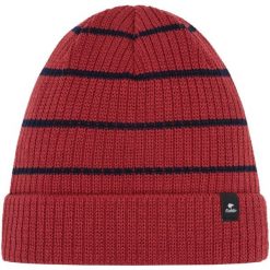 Czapka Eisbar Reni Striped OS MÜ. Czerwone czapki z daszkiem Eisbär, bez wzorów, prążkowane, eleganckie. Za 179.90 zł.