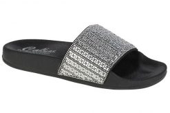 Klapki na basen damskie, Pop Ups-New Spark. Szare klapki Skechers, bez wzorów, z materiału, sportowe, bez obcasa, bez zapięcia. Za 189.99 zł.