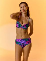 4F Góra od bikini damska - multikolor XS. Brązowe bikini 4f, bez wzorów, z materiału, wakacyjne. W wyprzedaży za 49.99 zł.