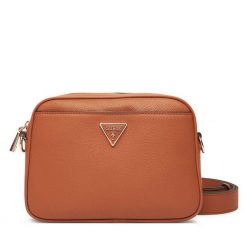 Torebka Guess. Brązowe listonoszki Guess, z aplikacjami, bez dodatków. Za 309.99 zł.