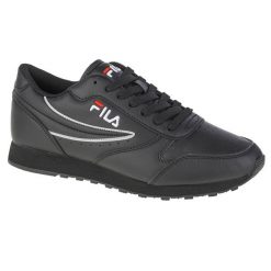 Buty sportowe Sneakersy damskie, Fila Orbit Low Wmn. Czarne buty sportowe lifestyle Fila, bez wzorów, z materiału, bez zapięcia, trekkingowe. Za 129.99 zł.