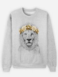 WOOOP Bluza "Festival lion autumn" w kolorze szarym rozmiar: XXL. Szare bluzy Wooop, xxl, bez wzorów, bez ramiączek, bez kaptura. Za 105.63 zł.