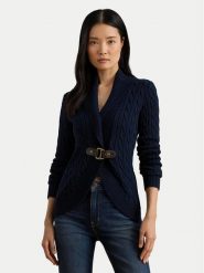 LAUREN RALPH LAUREN Kardigan 200P03473001 Granatowy Regular Fit. Niebieskie swetry Lauren Ralph Lauren, m, bez wzorów, z bawełny, bez ramiączek. Za 989.99 zł.