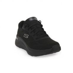 Buty do chodzenia damskie Skechers Bbk Arch Fit. Czarne buty treningowe Skechers, bez wzorów, z materiału, bez zapięcia, trekkingowe. Za 444.00 zł.