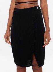 Calvin Klein Jeans Spódnica mini J20J220796 Czarny Regular Fit. Czarne spódnice Calvin Klein Jeans, l, bez wzorów, z jeansu, mini. Za 399.99 zł.