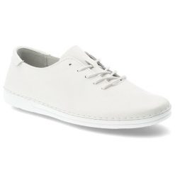 Półbuty damskie S.Barski, ze skóry naturalnej licowej minimalistyczny design sznurowanie lekka podeszwa casual, białe, LR61-645. Białe półbuty wsuwane S.BARSKI, bez wzorów, ze skóry, casualowe, bez obcasa, na płaskiej podeszwie. Za 179.00 zł.