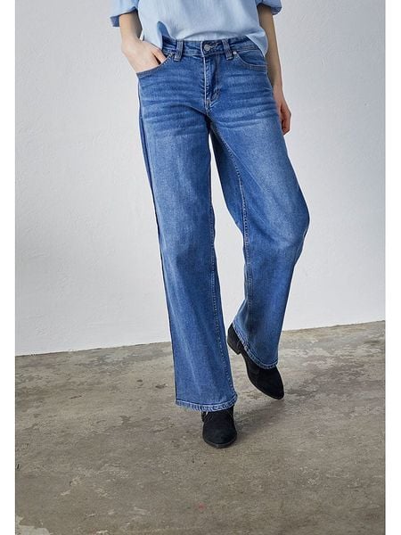 SisterS point Dżinsy - Comfort fit - w kolorze niebieskim rozmiar: L. Niebieskie jeansy Sisters Point, l, bez wzorów, klasyczne. Za 83.62 zł.