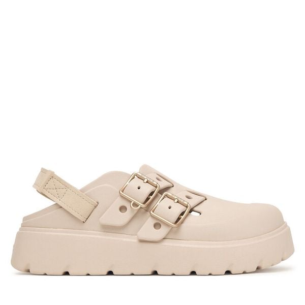 Sandały Crocs. Brązowe sandały Crocs, bez wzorów, bez obcasa, na płaskiej podeszwie, bez zapięcia. Za 287.99 zł.