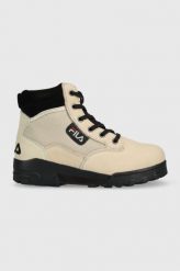 Fila workery Grunge II BL damskie kolor beżowy na platformie ocieplone. Brązowe botki Fila, bez wzorów, z gumy, z okrągłym noskiem, bez obcasa, na platformie, bez zapięcia. W wyprzedaży za 314.99 zł.