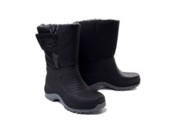 MANITU 120126-1 schwarz, śniegowce damskie. Czarne śniegowce Manitu, bez wzorów, bez zapięcia. Za 219.90 zł.