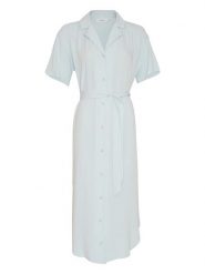 MOSS COPENHAGEN Sukienka "Carlya" w kolorze błękitnym rozmiar: XL. Niebieskie sukienki Moss Copenhagen, na imprezę, s, bez wzorów, z tkaniny, klasyczne, bez kołnierzyka, bez ramiączek, maxi. Za 134.53 zł.