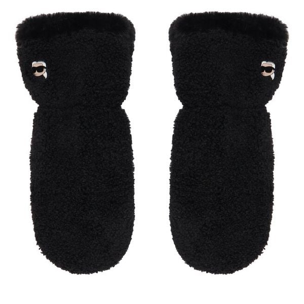Rękawiczki KARL LAGERFELD. Czarne rękawiczki KARL LAGERFELD, bez wzorów, z dzianiny. Za 429.99 zł.