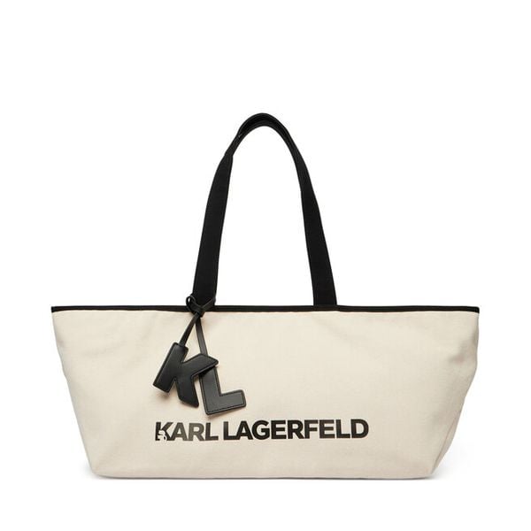 Torebka KARL LAGERFELD. Brązowe shopper bag KARL LAGERFELD, bez wzorów, bez dodatków. Za 549.99 zł.
